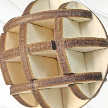 Intra απο ξύλο plywood 3mm-4mm πάχος -  με λέιζερ μπάλα παιχνιδιών δώρου Δίασταση 42x42 cm INTRAFABR-94512398 - Image 5