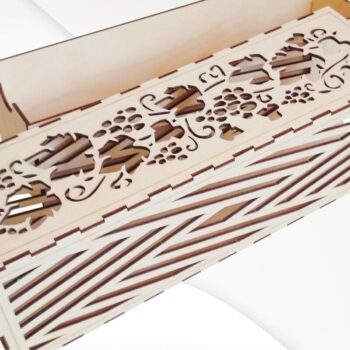 Intra απο ξύλο plywood 3mm-4mm πάχος - Δώρο Κουτί κρασιού  Design . Δίασταση 339x104 cm INTRAFABR-51736876 - Image 6