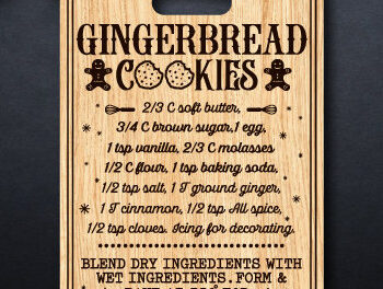 Intra απο ξύλο plywood 3mm-4mm πάχος - Πίνακας κοπής συνταγής για μπισκότα μελόψωμο Δίασταση 40x50 cm INTRAFABR-77146902 - Image 1