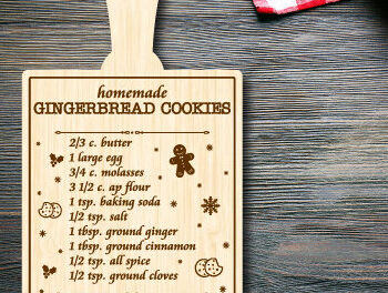 Intra απο ξύλο plywood 3mm-4mm πάχος - Συνταγή για μπισκότα μελόψωμο  Δίασταση 30x20 cm INTRAFABR-108634299 - Image 1