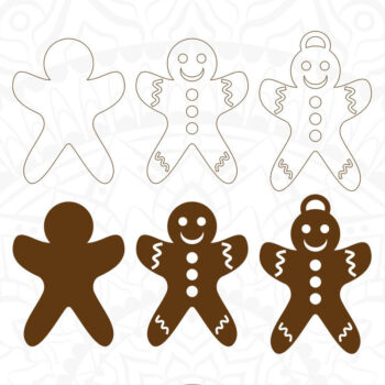 Intra απο ξύλο plywood 3mm-4mm πάχος - Μπισκότα μελόψωμο ,  Δίασταση 6x6 cm INTRAFABR-10325053 - Image 2