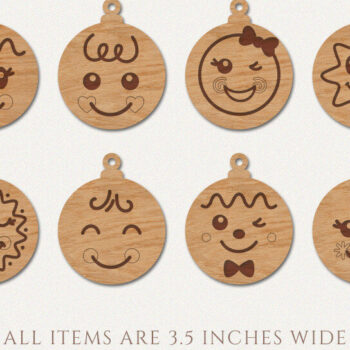 Intra απο ξύλο plywood 3mm-4mm πάχος - Δέσμη  στολίδι προσώπου με μελόψωμο Δίασταση 6x6 cm INTRAFABR-47093754 - Image 2