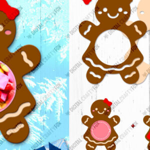 Intra απο ξύλο plywood 3mm-4mm πάχος - Gingerbread Girl Candy Dome, τρισδιάστατο στολίδι Δίασταση 58x14 cm INTRAFABR-80255737