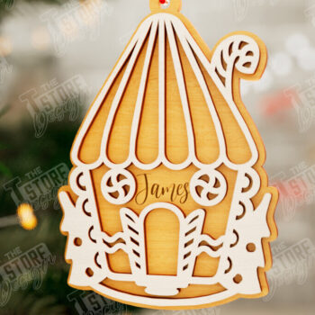 Intra απο ξύλο plywood 3mm-4mm πάχος - Gingerbread House | Χριστουγεννιάτικη διακόσμηση Δίασταση 6x6 cm INTRAFABR-106015825 - Image 1