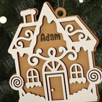 Intra απο ξύλο plywood 3mm-4mm πάχος - Πακέτο στολίδι με μελόψωμο | CNC Δίασταση 6x6 cm INTRAFABR-106125640 - Image 3