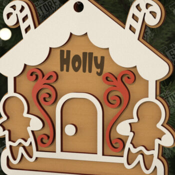 Intra απο ξύλο plywood 3mm-4mm πάχος - Πακέτο στολίδι με μελόψωμο | CNC Δίασταση 6x6 cm INTRAFABR-106125640 - Image 6