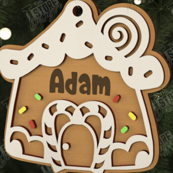 Intra απο ξύλο plywood 3mm-4mm πάχος - Πακέτο στολίδι με μελόψωμο | CNC Δίασταση 6x6 cm INTRAFABR-106125640 - Image 9