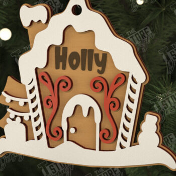 Intra απο ξύλο plywood 3mm-4mm πάχος - Πακέτο στολίδι με μελόψωμο | CNC Δίασταση 6x6 cm INTRAFABR-106125640 - Image 10