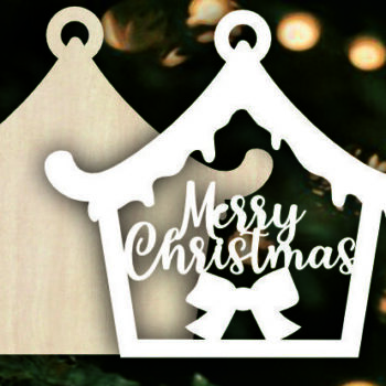 Intra απο ξύλο plywood 3mm-4mm πάχος - Στολίδι με μελόψωμο για το σπίτι με λέιζερ Δίασταση 6x6 cm INTRAFABR-110148476 - Image 2