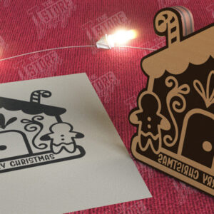 Intra απο ξύλο plywood 3mm-4mm πάχος - Σφραγίδα Gingerbread House |Χριστουγεννιάτικη εκτύπωση| CNC Δίασταση 15x15 cm INTRAFABR-106527840