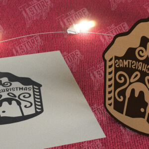 Intra απο ξύλο plywood 3mm-4mm πάχος - Σφραγίδα Gingerbread House |Χριστουγεννιάτικη εκτύπωση| CNC Δίασταση 15x15 cm INTRAFABR-106527649