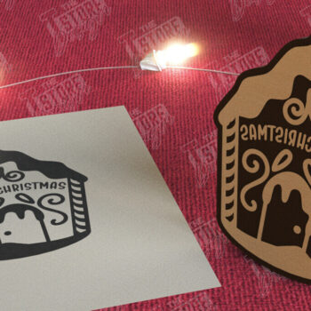 Intra απο ξύλο plywood 3mm-4mm πάχος - Σφραγίδα Gingerbread House |Χριστουγεννιάτικη εκτύπωση| CNC Δίασταση 15x15 cm INTRAFABR-106527649 - Image 1