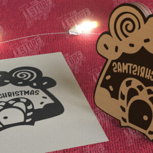 Intra απο ξύλο plywood 3mm-4mm πάχος - Σφραγίδα Gingerbread House |Χριστουγεννιάτικη εκτύπωση| CNC Δίασταση 15x15 cm INTRAFABR-106527692