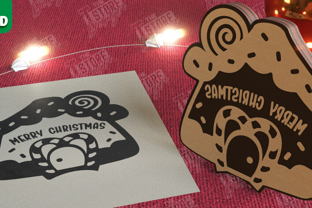 Intra απο ξύλο plywood 3mm-4mm πάχος - Σφραγίδα Gingerbread House |Χριστουγεννιάτικη εκτύπωση| CNC Δίασταση 15x15 cm INTRAFABR-106527692