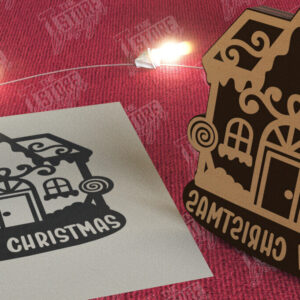 Intra απο ξύλο plywood 3mm-4mm πάχος - Σφραγίδα Gingerbread House |Χριστουγεννιάτικη εκτύπωση| CNC Δίασταση 15x15 cm INTRAFABR-106527719