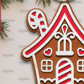 Intra απο ξύλο plywood 3mm-4mm πάχος - Πακέτο κοπής με λέιζερ Gingerbread Houses Δίασταση 30x20 cm INTRAFABR-105132348 - Image 6