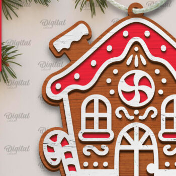 Intra απο ξύλο plywood 3mm-4mm πάχος - Πακέτο κοπής με λέιζερ Gingerbread Houses Δίασταση 30x20 cm INTRAFABR-105132348 - Image 11