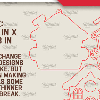 Intra απο ξύλο plywood 3mm-4mm πάχος - Πακέτο κοπής με λέιζερ Gingerbread Houses Δίασταση 30x20 cm INTRAFABR-105132348 - Image 12