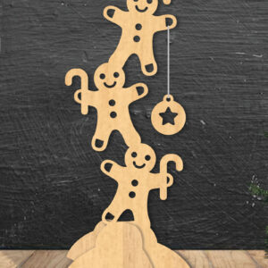 Intra απο ξύλο plywood 3mm-4mm πάχος - Gingerbread Laser Cut Decor Home  Δίασταση 20x20 cm INTRAFABR-112551691
