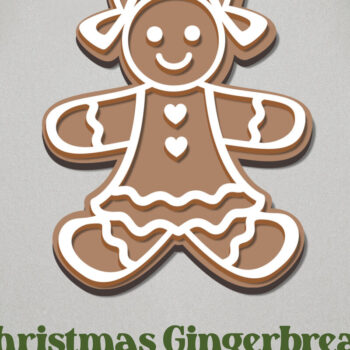 Intra απο ξύλο plywood 3mm-4mm πάχος - με μελόψωμο. Χριστουγεννιάτικο Στολίδι  Δίασταση 6x6 cm INTRAFABR-81326273 - Image 1