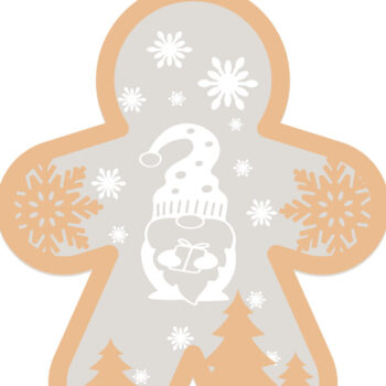 Intra απο ξύλο plywood 3mm-4mm πάχος - Χριστουγεννιάτικο στολίδι Gingerbread Man Δίασταση 5x3 cm INTRAFABR-81931777 - Image 5