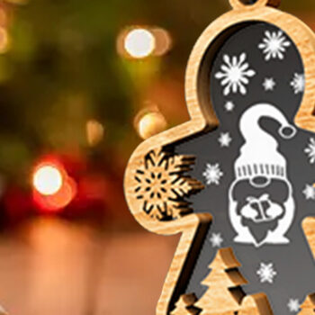 Intra απο ξύλο plywood 3mm-4mm πάχος - Χριστουγεννιάτικο στολίδι Gingerbread Man Δίασταση 5x3 cm INTRAFABR-81931777 - Image 6