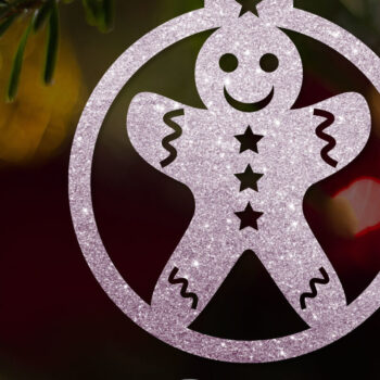 Intra απο ξύλο plywood 3mm-4mm πάχος - Στολίδι με μελόψωμο, Χριστουγεννιάτικο Στολίδι Δίασταση 6x6 cm INTRAFABR-10401318 - Image 2