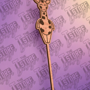 Intra απο ξύλο plywood 3mm-4mm πάχος - Giraffe Cake Topper Laser Cut Σχέδιο  Δίασταση 30x20 cm INTRAFABR-80948526