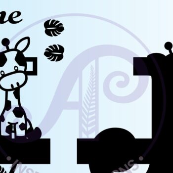 Intra απο ξύλο plywood 3mm-4mm πάχος - Giraffe Capital J Μονόγραμμα Δίασταση 30x20 cm INTRAFABR-69376768 - Image 2