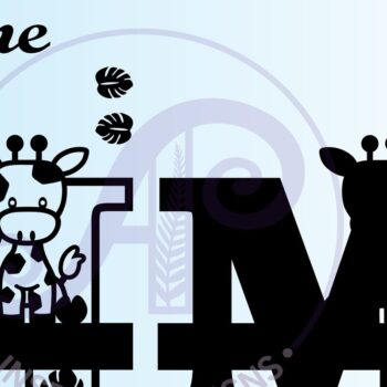 Intra απο ξύλο plywood 3mm-4mm πάχος - Καμηλοπάρδαλη κεφαλαίο M μονόγραμμα Δίασταση 30x20 cm INTRAFABR-69376846 - Image 2