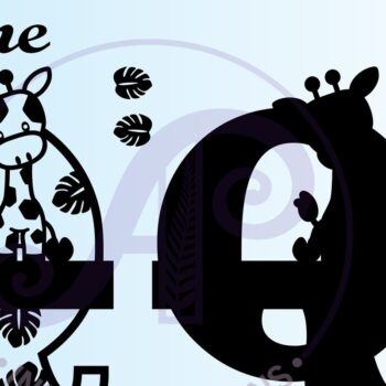 Intra απο ξύλο plywood 3mm-4mm πάχος - Giraffe Capital Q Μονόγραμμα Δίασταση 30x20 cm INTRAFABR-69377381 - Image 2