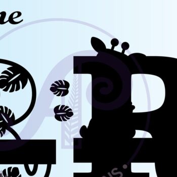 Intra απο ξύλο plywood 3mm-4mm πάχος - Giraffe Capital R Μονόγραμμα Δίασταση 30x20 cm INTRAFABR-69377396 - Image 2