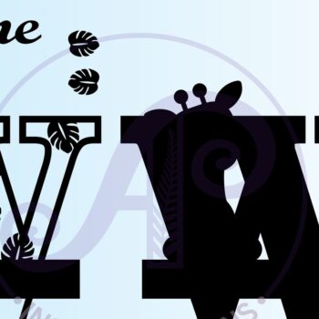 Intra απο ξύλο plywood 3mm-4mm πάχος - Καμηλοπάρδαλη κεφαλαίο W Μονόγραμμα Δίασταση 30x20 cm INTRAFABR-69377513 - Image 2