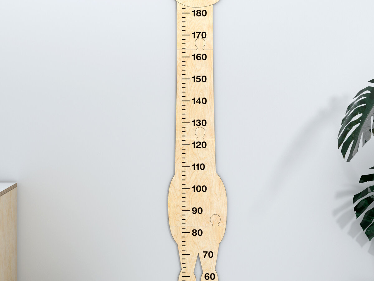 Intra απο ξύλο plywood 3mm-4mm πάχος - Διάγραμμα ανάπτυξης καμηλοπάρδαλης, διάγραμμα ύψους Δίασταση 30x20 cm INTRAFABR-65816313