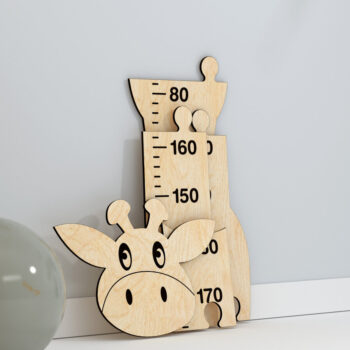 Intra απο ξύλο plywood 3mm-4mm πάχος - Διάγραμμα ανάπτυξης καμηλοπάρδαλης, διάγραμμα ύψους Δίασταση 30x20 cm INTRAFABR-65816313 - Image 2