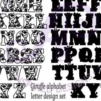 Intra απο ξύλο plywood 3mm-4mm πάχος - Giraffe Name Letters Alphabet Σετ X 45 Δίασταση 30x20 cm INTRAFABR-91466522 - Image 4