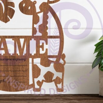 Intra απο ξύλο plywood 3mm-4mm πάχος - Στατιστικά νεογέννητου μωρού καμηλοπάρδαλης, πλάκα γέννησης Δίασταση 30x20 cm INTRAFABR-97757685 - Image 1