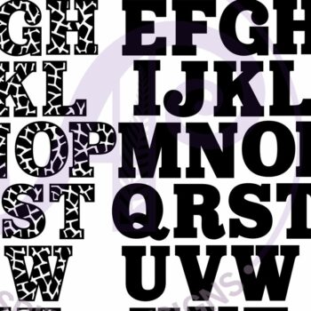 Intra απο ξύλο plywood 3mm-4mm πάχος - Giraffe Print Name Γράμματα Σετ αλφαβήτου. Δίασταση 30x20 cm INTRAFABR-91466824 - Image 4