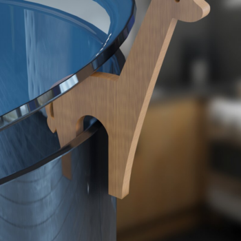 Intra απο ξύλο plywood 3mm-4mm πάχος - Καμηλοπάρδαλη . Pot Prop Δίασταση 30x20 cm INTRAFABR-79049796 - Image 1