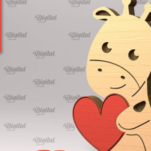 Intra απο ξύλο plywood 3mm-4mm πάχος - Καμηλοπάρδαλη Ξύλινο παζλ  Δίασταση 30x20 cm INTRAFABR-97714857