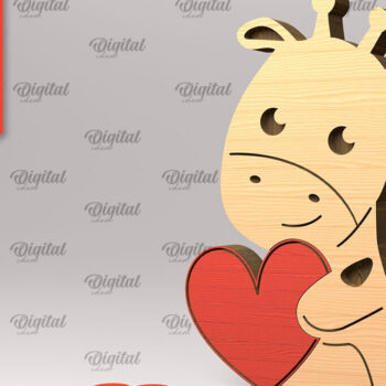 Intra απο ξύλο plywood 3mm-4mm πάχος - Καμηλοπάρδαλη Ξύλινο παζλ Δίασταση 30x20 cm INTRAFABR-97714857 - Image 1