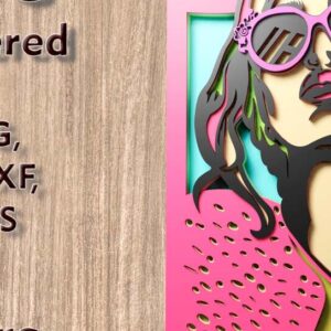 Intra απο ξύλο plywood 3mm-4mm πάχος - Αρχεία λέιζερ πολλαπλών επιπέδων Girl Boss 3D  Δίασταση 3x7 cm INTRAFABR-109489525