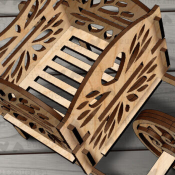 Intra απο ξύλο plywood 3mm-4mm πάχος - Κορίτσι Κουνελάκι Αγρότης| Πασχαλινή διακόσμηση Δίασταση 15x15 cm INTRAFABR-114419098 - Image 4