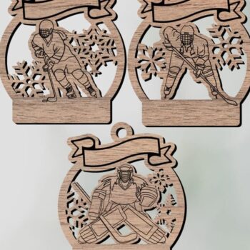 Intra απο ξύλο plywood 3mm-4mm πάχος - Στολίδι χόκεϋ κοριτσιών  για  Δίασταση 6x6 cm INTRAFABR-112217184 - Image 1