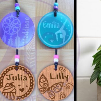 Intra απο ξύλο plywood 3mm-4mm πάχος - Σετ με θέμα το κορίτσι B Μπρελόκ DIGITAL  6 Δίασταση 4x4 cm INTRAFABR-78687758 - Image 1