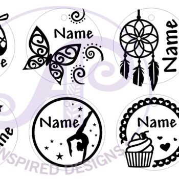 Intra απο ξύλο plywood 3mm-4mm πάχος - Σετ με θέμα το κορίτσι B Μπρελόκ DIGITAL  6 Δίασταση 4x4 cm INTRAFABR-78687758 - Image 2