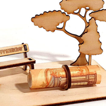 Intra απο ξύλο plywood 3mm-4mm πάχος - Δώστε χρήματα με διαφορετικό τρόπο Δίασταση 30x20 cm INTRAFABR-92963589 - Image 2