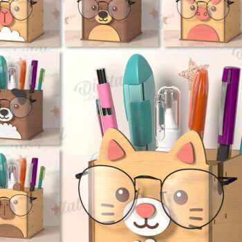 Intra απο ξύλο plywood 3mm-4mm πάχος - Πακέτο λέιζερ για γυαλιά και μολύβια Δίασταση 30x20 cm INTRAFABR-121991504 - Image 1