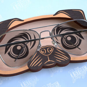 Intra απο ξύλο plywood 3mm-4mm πάχος - θήκης γυαλιών | Πρόσωπο Ζώου Δίασταση 20x20 cm INTRAFABR-98919078