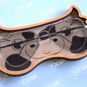 Intra απο ξύλο plywood 3mm-4mm πάχος - θήκης γυαλιών | Πρόσωπο αγελάδας |CNC Δίασταση 20x20 cm INTRAFABR-98990588